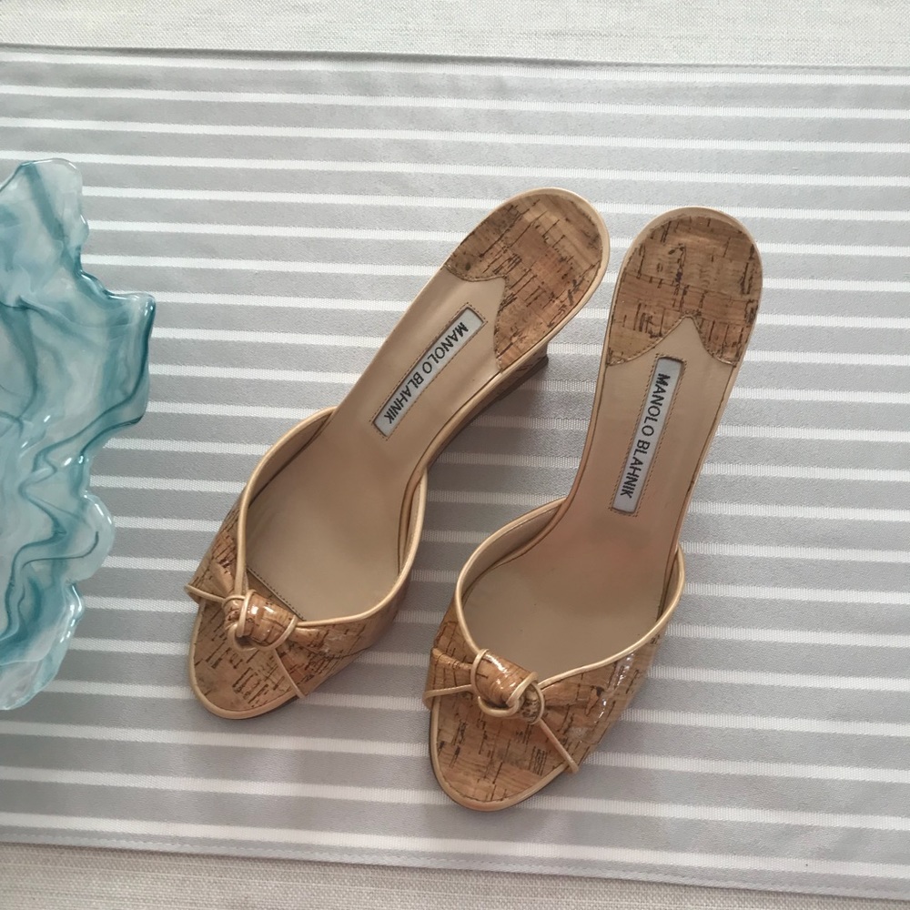 Manolo Blahnik wedge sandals
